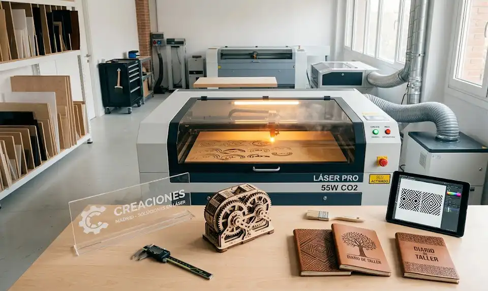 Taller profesional de corte y grabado láser CO2