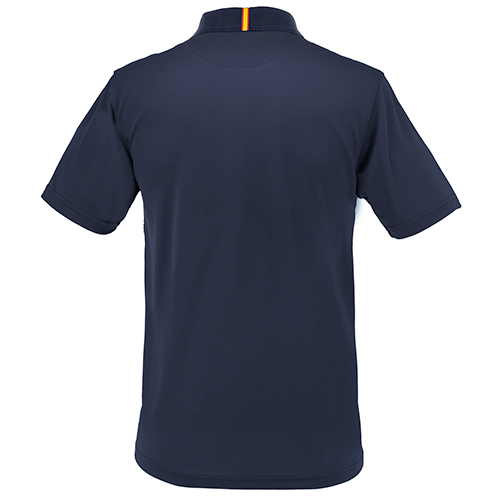 Polo Marinero Costa Hombre en color marino, vista trasera — personalizable con tu logo