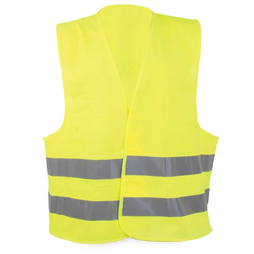 Chaleco reflectante de alta visibilidad · Personalizado con tu logo en color amarillo